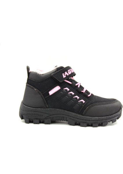 Lago BT55 Çocuk Kürklü Bot Siyah Pembe modelleri