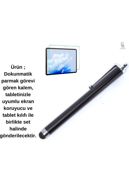 Huawei Matepad 11.5" 2023 Uyumlu 360° Dönebilen Standlı Tablet Kılıfı Ekran Koruyucu ve Kalem Seti