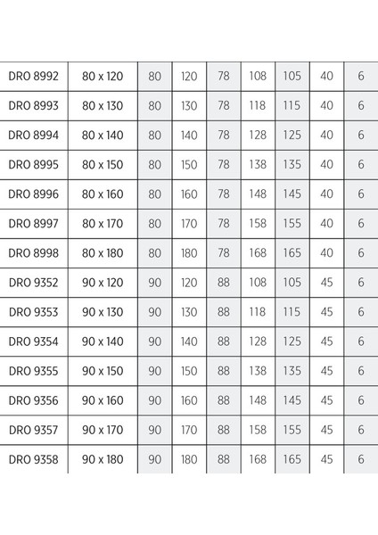 80X120 Drop Dikdörtgen Panelli Duş Teknesi