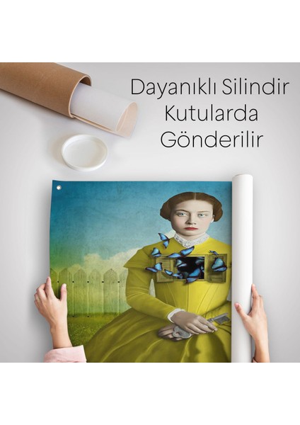 Ruhların Uçmasına Izin Ver, Gerçeküstü Sanat Kanvas Duvar ÖRTÜSÜ-HALISI-5853