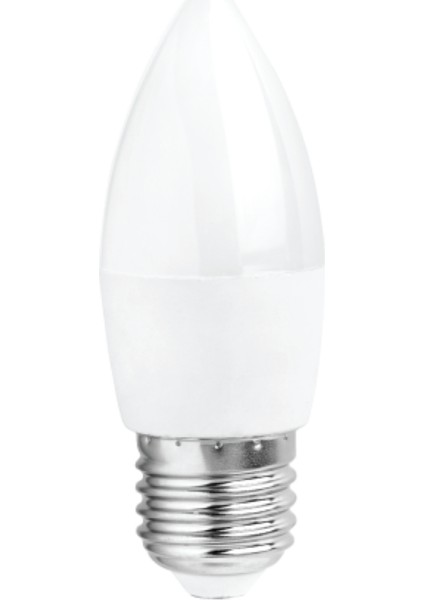 6W Dekoratif LED Mum Ampul Buji Beyaz Işık E27 Duylu Küçük Ampul Kalın Duy