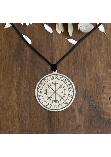 Vegvisir Viking Pusulası Çelik Kolye