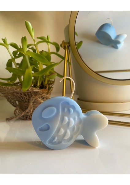 Blue Fish Candle