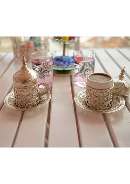Gümüş 2 Li Set Fincan Takımı , Kahve Fincanı , Hediye Ymnbakırcılık Kahve fincanı,Fincan ve tabak takımı,Modern kahve fincanları,El yapımı fincan takımı