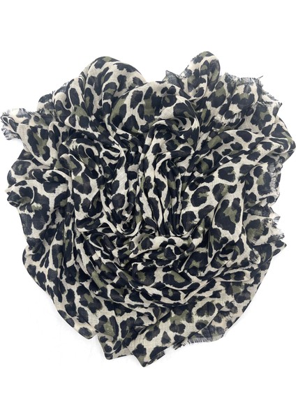 7'li Set Hediyelik Leopar Desen Flamlı Pamuklu Yazma Eşarp 100X100CM