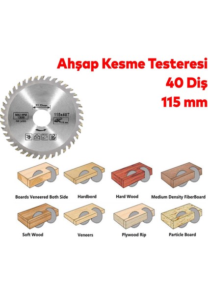 Spiral Avuç İçi Taşlama Makinesi Seti 115 mm Ahşap Mermer Beton Metal Tuğla Kesici Inox Flap Disk (6'lı Set)