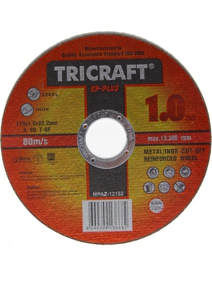 3 Lü 115MM Turbo Mermer Fayans, ,ahşap,metal Kesme Disk Seti