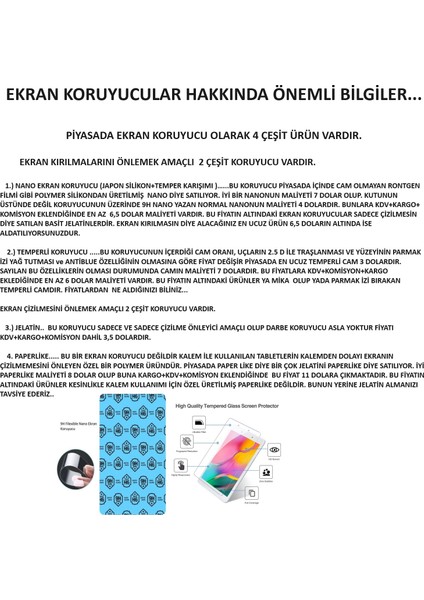 Samsung Galaxy Tab S9 Ultra 14.6 Inç 2023 X910 X916B Seri 9h Nano (Temper+Jelatin) Ekran Koruyucu