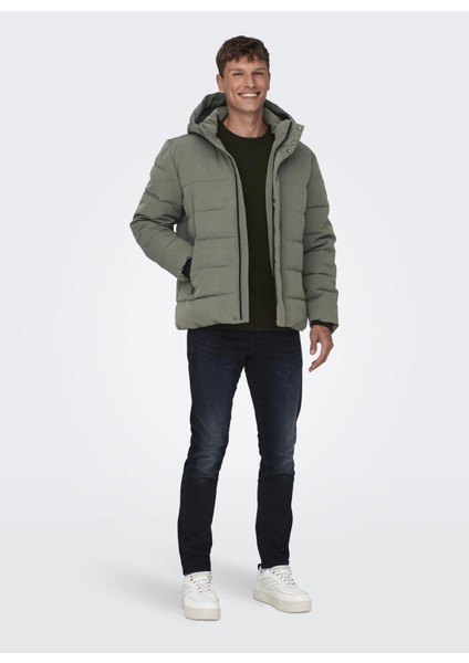 Gri Erkek Mont 22019598_ONSCAYSON Puffa Otw