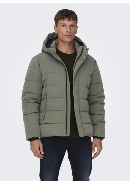 Gri Erkek Mont 22019598_ONSCAYSON Puffa Otw