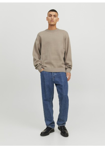 Bisiklet Yaka Standart Krem Erkek Kazak 12242512_JORRAY Knıt Crew Neck