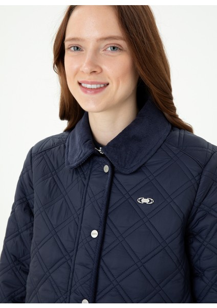 EDRA23K Lacivert Kadın Kaban fiyatları