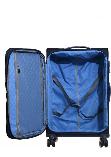 Ultra Light Hafif Lüx Kumaş Orta Boy Valiz Lacivert 04PC6000