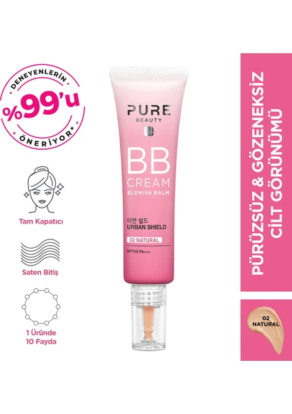 BB Krem Spf50 Pa+++ Natural 30 ml