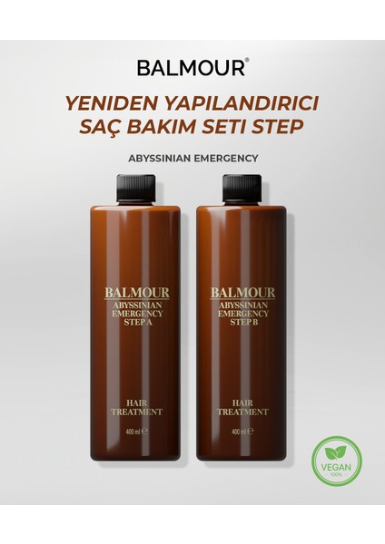 Yeniden Yapılandırıcı Saç Bakın Seti Step A ve Step B