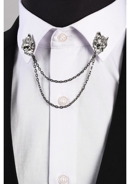 Gömlek Yaka İğnesi Gümüş Renk