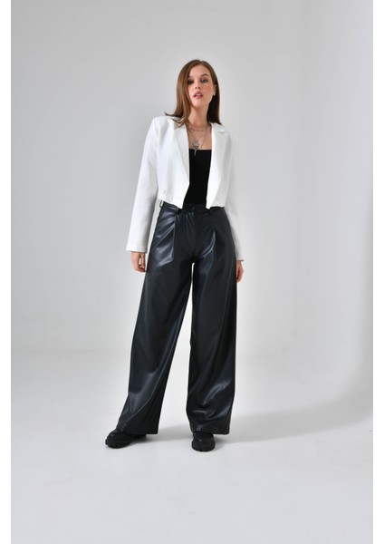 Beyaz Kruvaze Crop Blazer Ceket fiyatları
