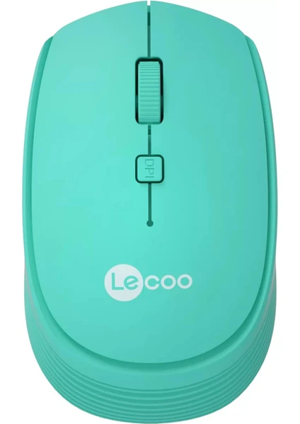 Lecoo WS202 Kablosuz 1200DPİ Optic Turkuaz Mouse