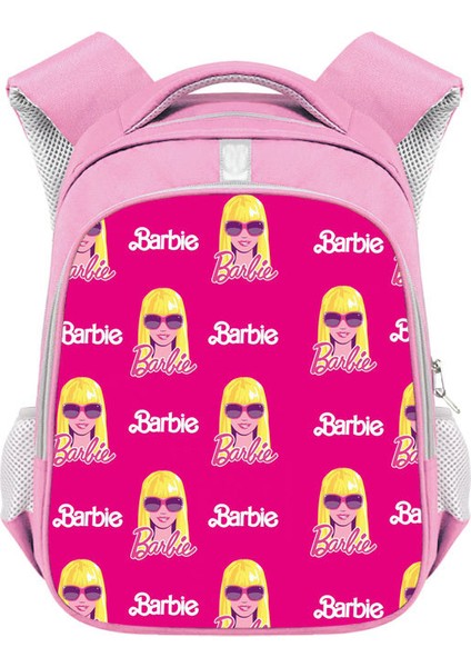 Barbie Kız Okul Çantası Barbie Polyester Yansıtıcı Şerit Sırt Çantası Büyük Kapasiteli Öğrenci Sırt Çantası (Yurt Dışından)