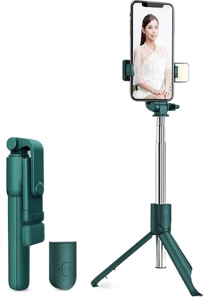 Selfie Çubuğu Bluetooth Dolgu Işığı Çok Amaçlı Hepsi Bir Arada Taşınabilir Fotoğrafçılık Canlı Yayın Üç Ayaklı Cep Telefonu Braketi (Yurt Dışından)