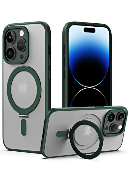 Apple 13 Için Uygun Manyetik Cep Telefonu Kılıfı 12PROMAX Şeffaf Dayanak Kabuğu Görünmez Braket IPHONE14 Koruyucu Kapak (Yurt Dışından)