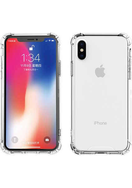 IPHONE12 Cep Telefonu Kılıfı Için Uygun Apple 13 Silikon Dört Köşe Hava Yastığı 14 Şeffaf 11 Anti-Damla Xr Ince Delik Koruyucu Kapak 10 Adet (Yurt Dışından)