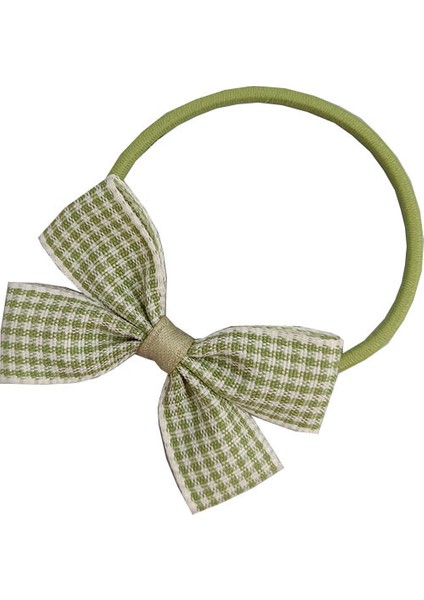 Sevimli Ince Kafa Bandı Açık Yeşil Ekose Küçük Fiyonk Lastik Bant Saç Kravat Saç Aksesuarları (Yurt Dışından) fiyatları