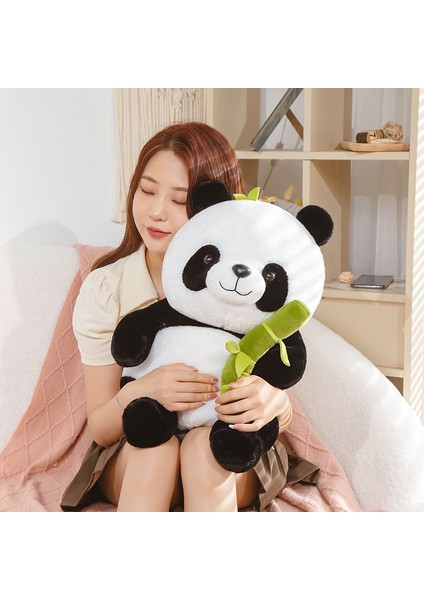 Sevimli Panda Sarılma Bambu Bebek Bebek Huahua Peluş Oyuncak Sarılma Uyuyan Bebek Kız Hediye (Yurt Dışından)