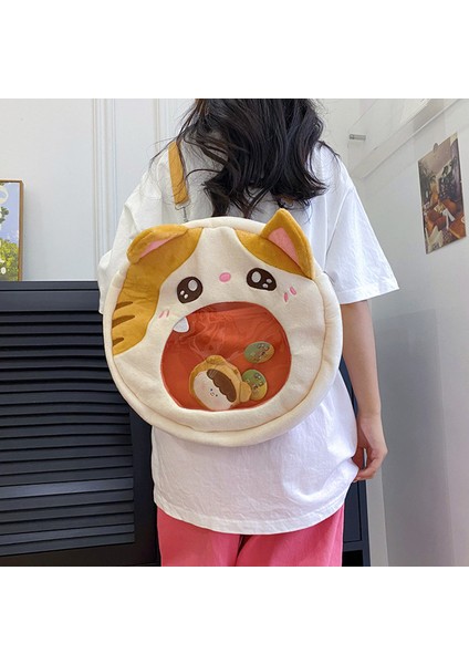 Peluş Kadın Japon Taze Sevimli Kedi Şeffaf Küçük Sırt Karikatür Sevimli Sırt Bebek ile Çantası (Yurt Dışından) indirimleri
