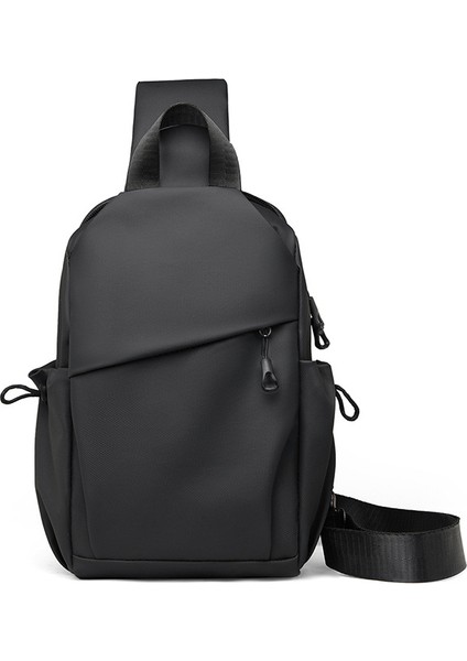 Deri Film Erkek Göğüs Dış Ticaret Erkek Crossbody Kentsel Basit Küçük Omuz Sırt Çantası (Yurt Dışından)