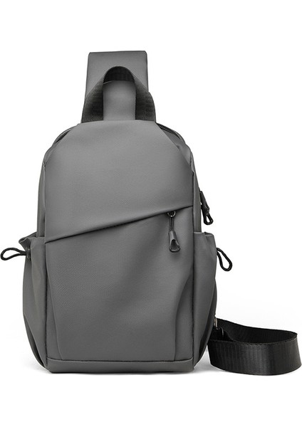 Deri Film Erkek Göğüs Dış Ticaret Erkek Crossbody Kentsel Basit Küçük Omuz Sırt Çantası (Yurt Dışından)