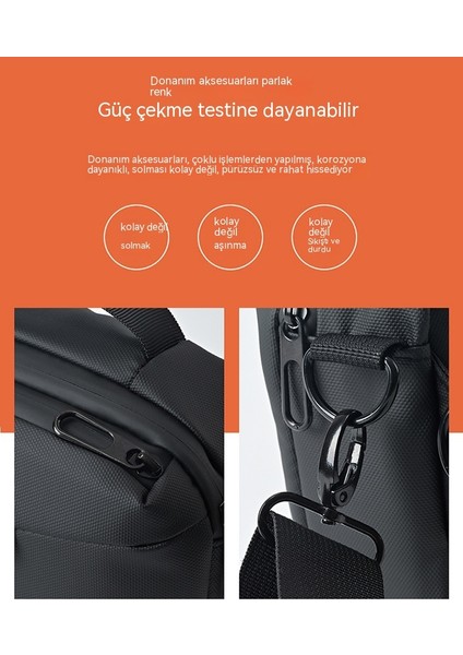 Gündelik Erkek Tek Omuz Crossbody Iş Gidiş Taşınabilir Moda Göğüs Men's Wallet Çantası (Yurt Dışından) fırsatları