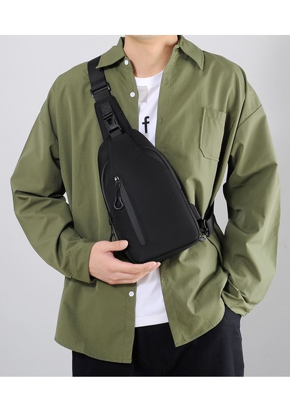 Erkek Göğüs Çapraz Sırt Göğüs Çift Fermuarlı Büyük Kapasiteli Göğüs Erkek Omuz Çantası (Yurt Dışından) modelleri