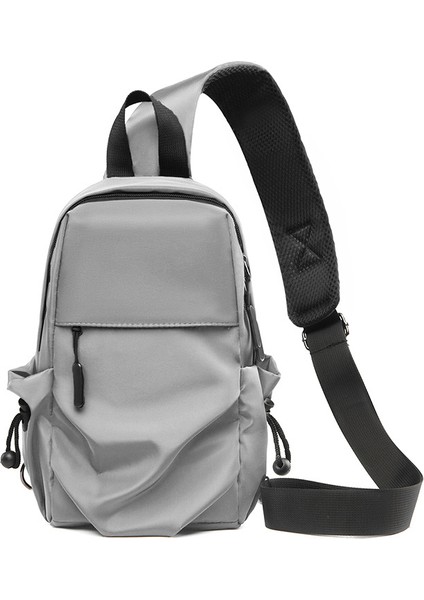 Erkek Göğüs Su Geçirmez Naylon Çapraz Omuz Göğüs Trend Tek Omuz Göğüs Erkek Çantası (Yurt Dışından)