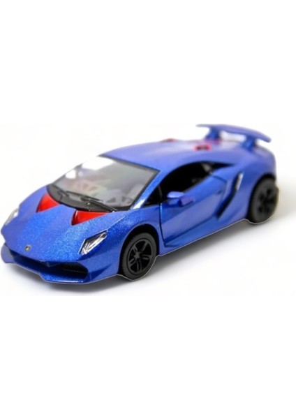 Lamborghini Sesto Elemento Model Araba 1,36 Ölçek Lisanslı Çek Bırak Araba Mavi