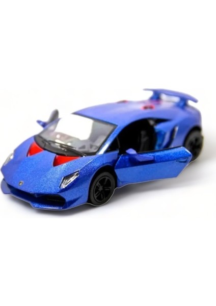 Lamborghini Sesto Elemento Model Araba 1,36 Ölçek Lisanslı Çek Bırak Araba Mavi