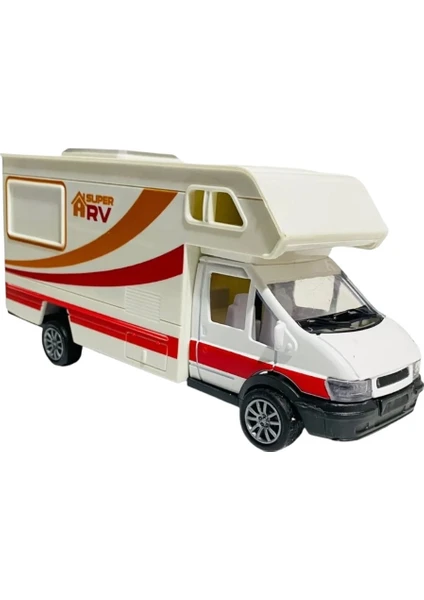 Peda Toy Die Cast Oyuncak Metal Karavan Çek Bırak Sürtmeli Karavan Turuncu