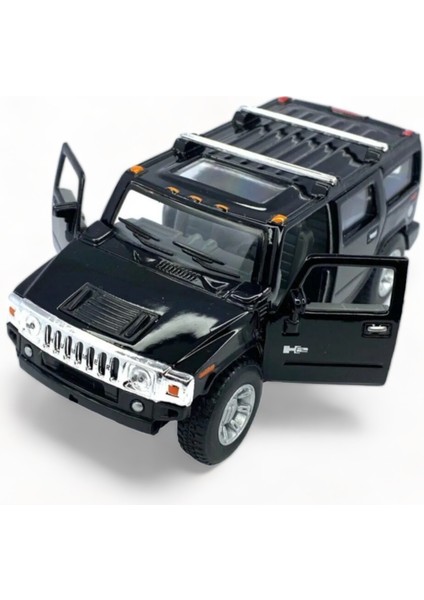 Peda Toy Metal Model Hummer Lisanslı Die-Cast Araç 1,36 Çek Bırak Kapı Aç Kapa Hummer H2