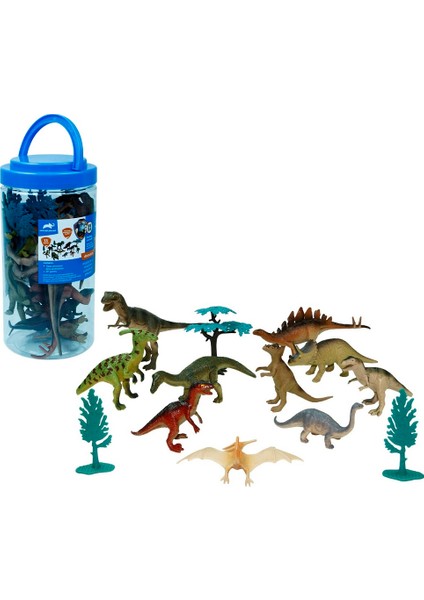 Oyuncak Kutulu Hayvanlar Seti 23 cm 13 Parça Figür Hayvan Seti Dinozor Seti Hayvanları