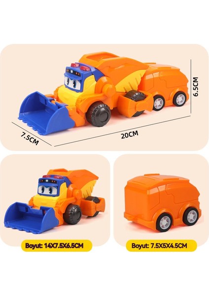 20 X7.5X6CM Değişen Forklift Taşıyıcı Çocuk Geri Dönme Araba Oyuncak (Yurt Dışından)