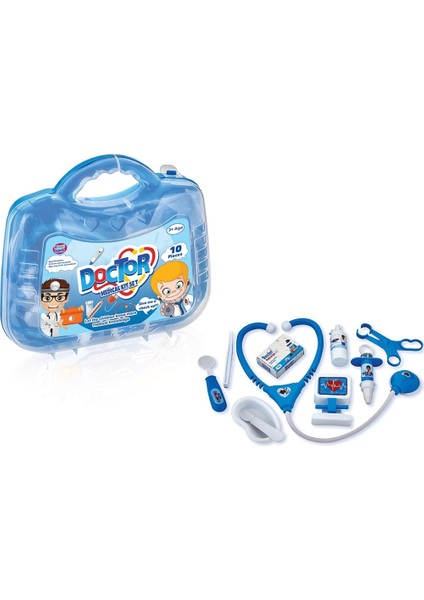 10 Parça Medikal Doktor Oyun Seti Mavi
