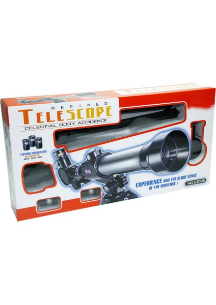 Çocuklar Için Teleskop Egitici Uzay Teleskop Teleskop 3 Adet Mercekli Çap 60 mm