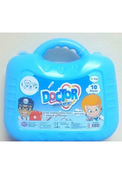 10 Parça Medikal Doktor Oyun Seti Mavi modelleri