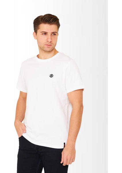 Kısa Kollu Bisiklet Yaka Beyaz Erkek Tshirt M1401TB fiyatları