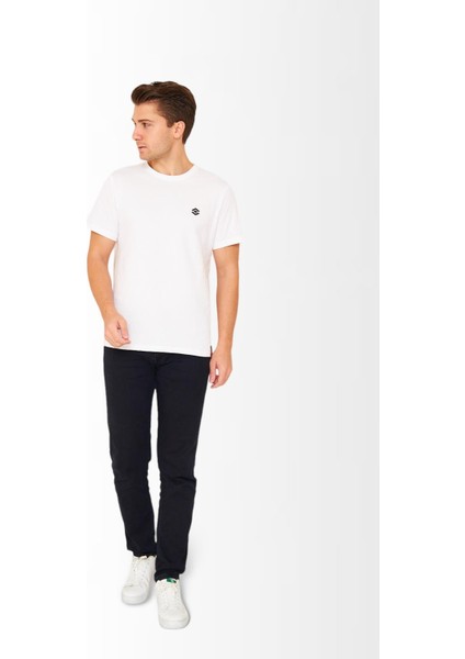 Kısa Kollu Bisiklet Yaka Beyaz Erkek Tshirt M1401TB modelleri