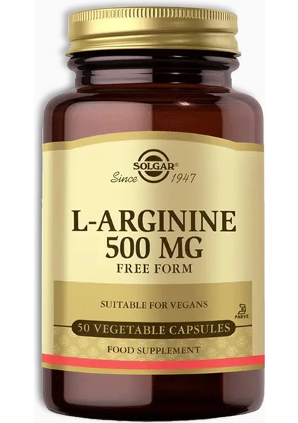 L-Arginine 500 Mg 50 Kapsül