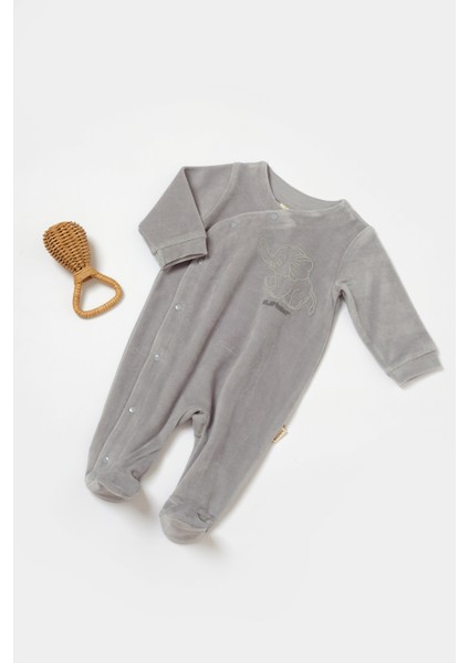 Babycosy Organik Kadife Fermuarlı Tulum
