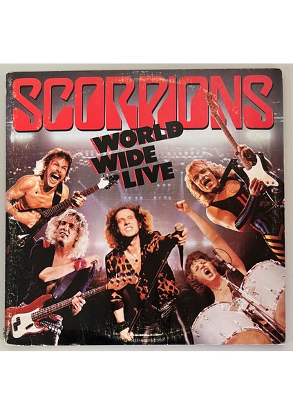 Scorpions World Wide Live Double Çift Lp Plak (Orjinal 1985 Dönem Avrupa Baskı)