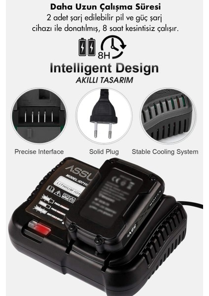 Assur Plus Germany Profesional New Seri 58 Vf Somun Sökme Sıkma Bijon Açma Makinesi Setli