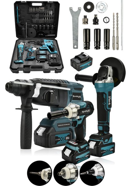 Assur Plus Jetta Power Tools Hilti Şarjlı Taşlama 2-26 Şarjlı 3'lü Set